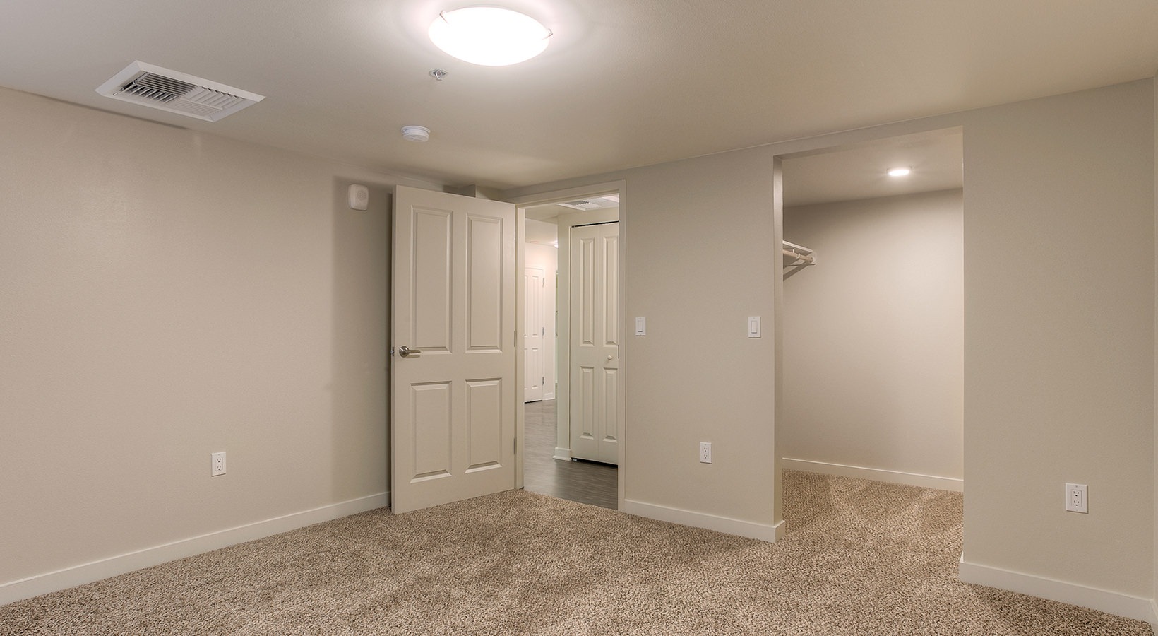 Bedroom Spacious and well lit bedroom with a large closet