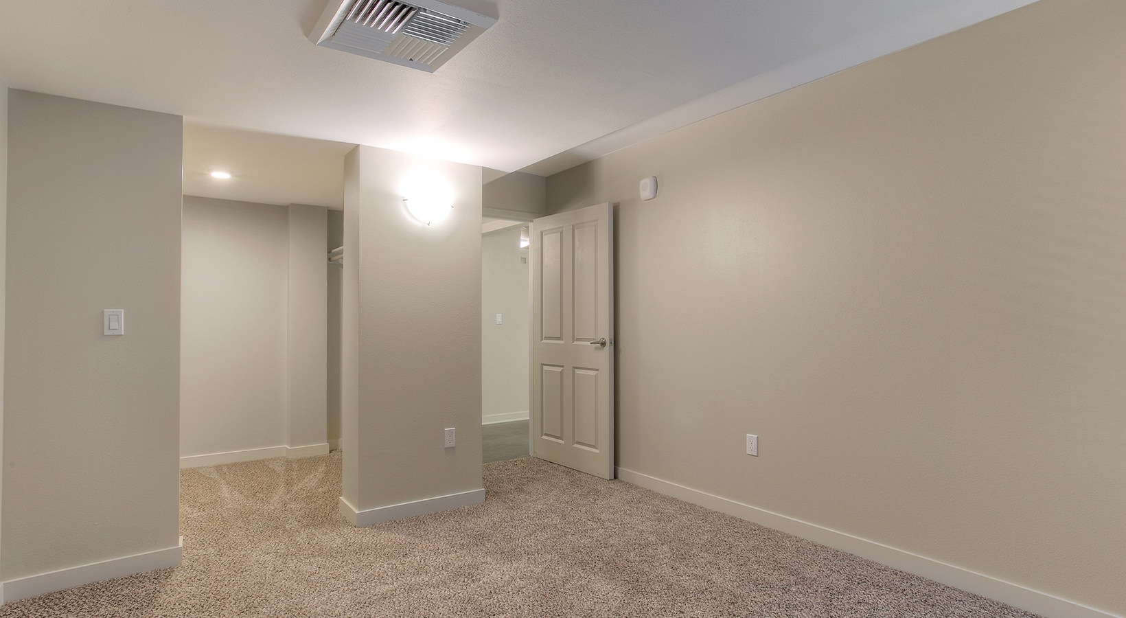 Bedroom Spacious and well lit bedroom with a large closet